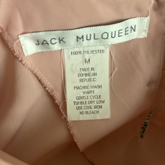 Jack Mulqueen Vintage Peachy Beige Women's Blouse. Size M - Picture 5 of 6